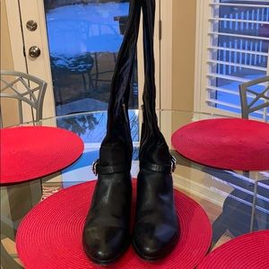 Black knee high boots